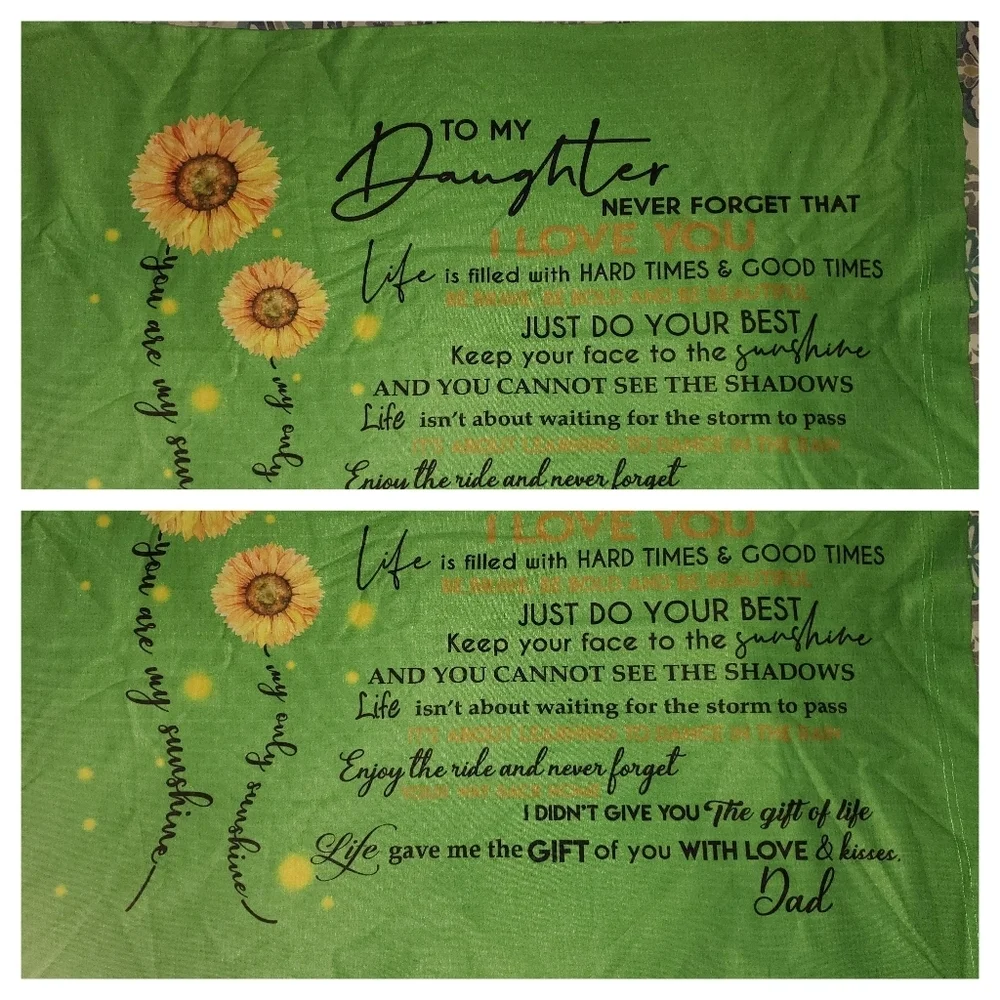 BRAND NEW word embellished pillowcase